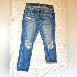 A.erican eagle tomgirl button fly sz 8 jean